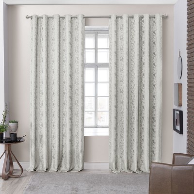 Cortina Jacquard Flores